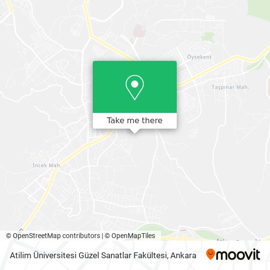 Atilim Üniversitesi Güzel Sanatlar Fakültesi map