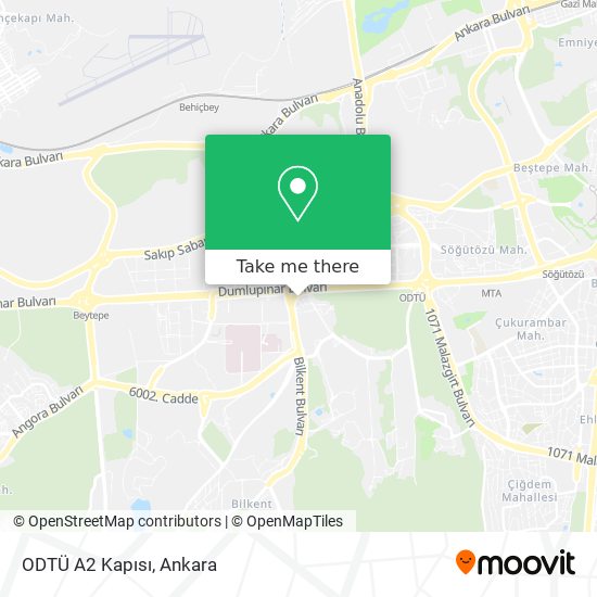 ODTÜ A2 Kapısı map