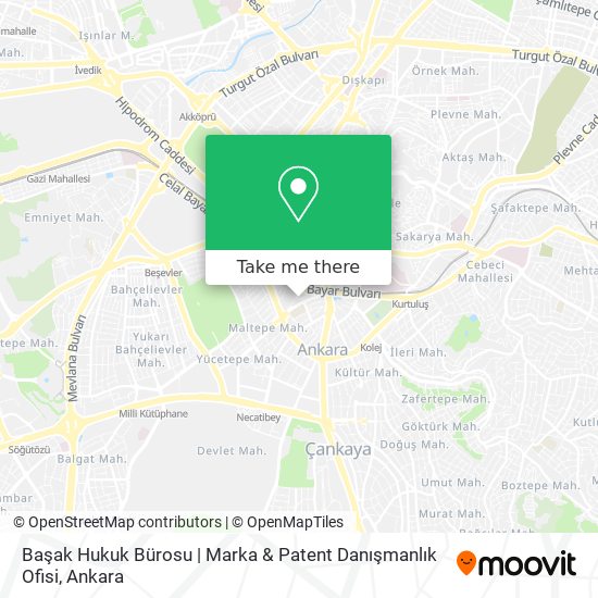 Başak Hukuk Bürosu | Marka & Patent Danışmanlık Ofisi map
