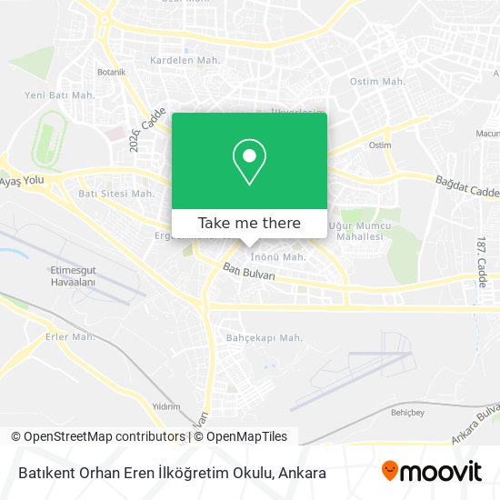 Batıkent Orhan Eren İlköğretim Okulu map