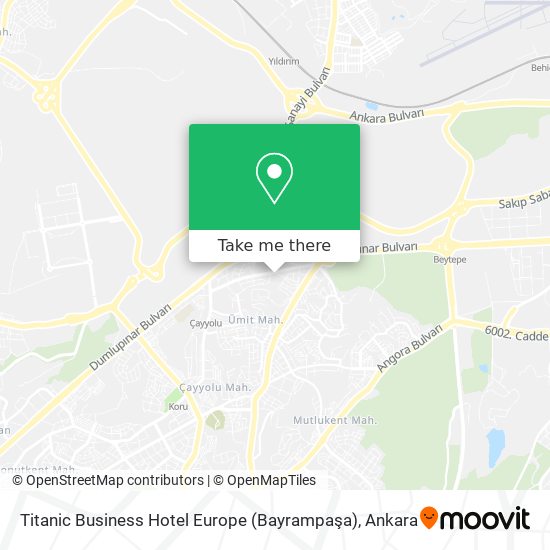 Titanic Business Hotel Europe (Bayrampaşa) map