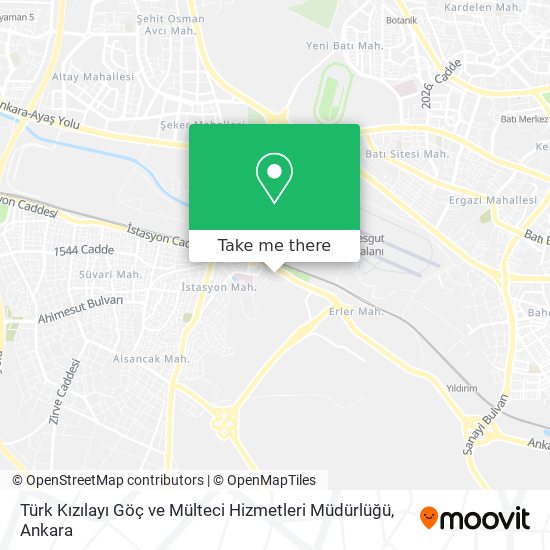 Türk Kızılayı Göç ve Mülteci Hizmetleri Müdürlüğü map