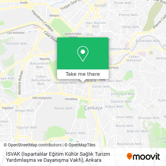 ISVAK (Ispartalılar Eğitim Kültür Sağlık Turizm Yardımlaşma ve Dayanışma Vakfı) map