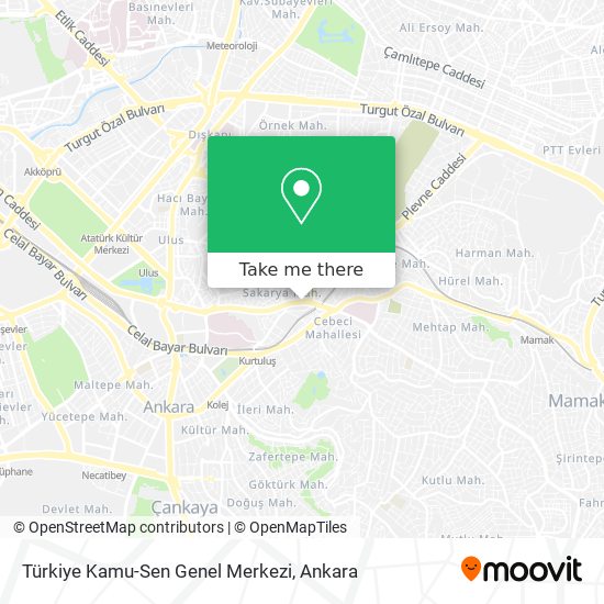 Türkiye Kamu-Sen Genel Merkezi map