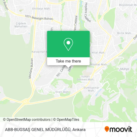 ABB-BUGSAŞ GENEL MÜDÜRLÜĞÜ map