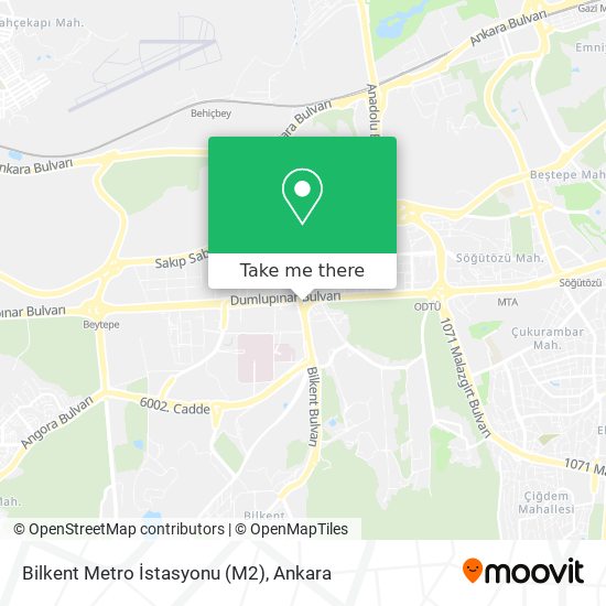 Bilkent Metro İstasyonu (M2) map