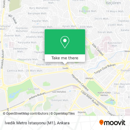 İvedik Metro İstasyonu (M1) map