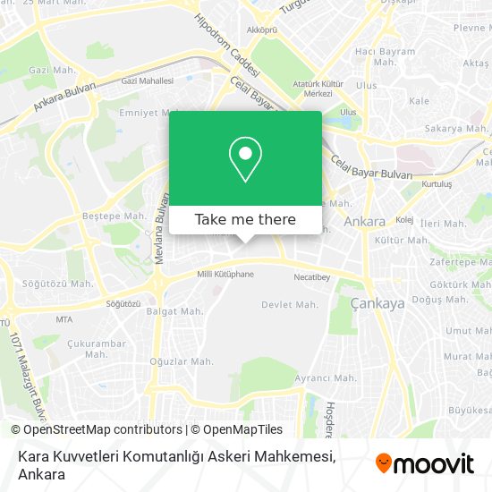 Kara Kuvvetleri Komutanlığı Askeri Mahkemesi map