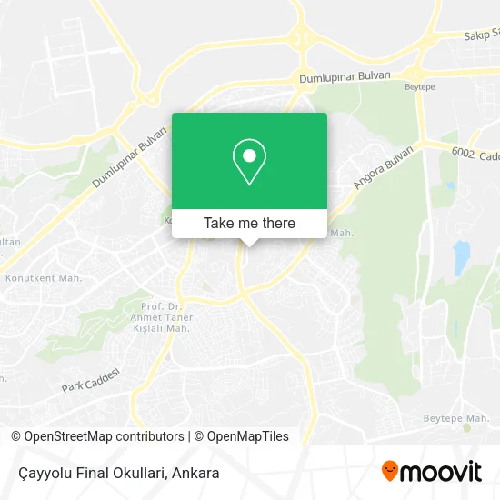 Çayyolu Final Okullari map