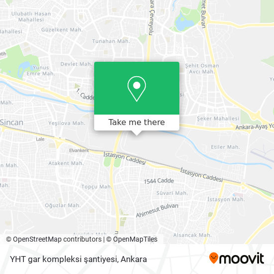 how to get to yht gar kompleksi santiyesi in yenimahalle by bus or subway