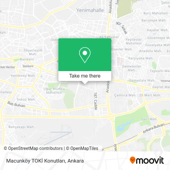 Macunköy TOKİ Konutları map