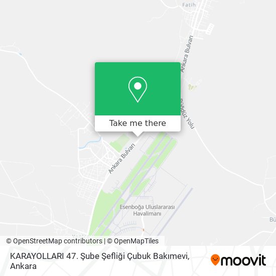 KARAYOLLARI 47. Şube Şefliği Çubuk Bakımevi map