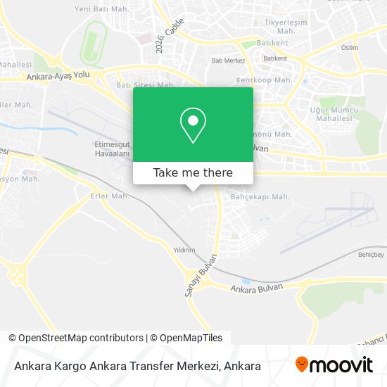 Ankara Kargo Ankara Transfer Merkezi map
