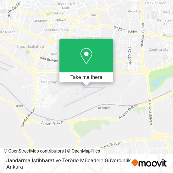 Jandarma İstihbarat ve Terörle Mücadele Güvercinlik map