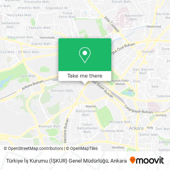 Türkiye İş Kurumu (İŞKUR) Genel Müdürlüğü map