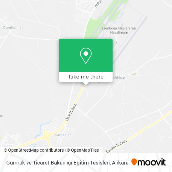 Gümrük ve Ticaret Bakanlığı Eğitim Tesisleri map