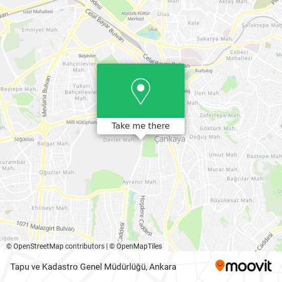 Tapu ve Kadastro Genel Müdürlüğü map
