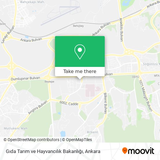 Gıda Tarım ve Hayvancılık Bakanlığı map