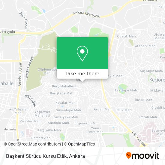 Başkent Sürücu Kursu Etlik map