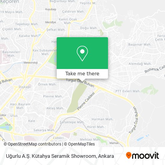Uğurlu A.Ş. Kütahya Seramik Showroom map