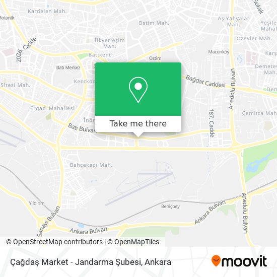 Çağdaş Market - Jandarma Şubesi map