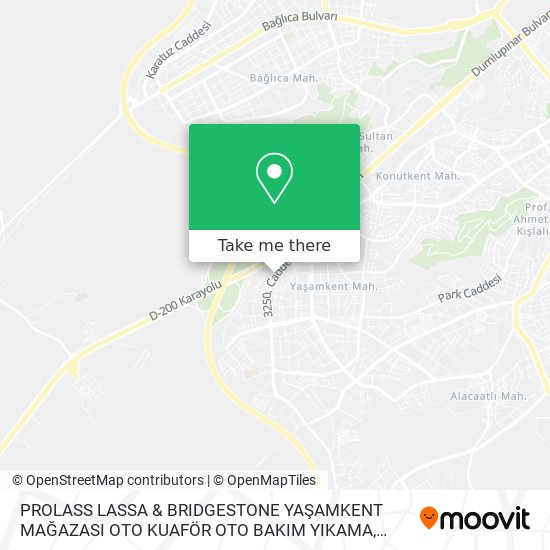 PROLASS LASSA & BRIDGESTONE YAŞAMKENT MAĞAZASI OTO KUAFÖR OTO BAKIM YIKAMA map