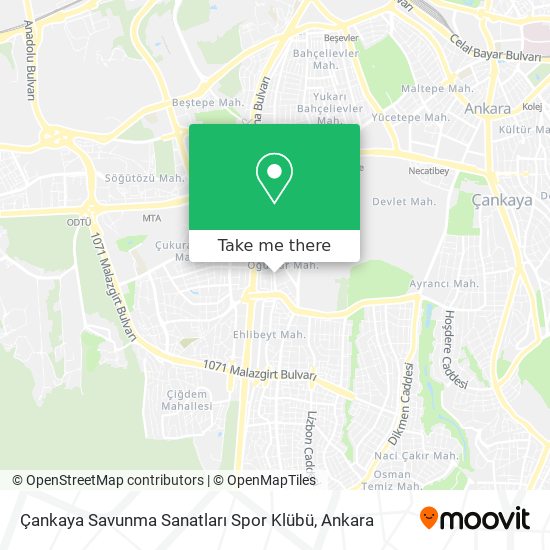 Çankaya Savunma Sanatları Spor Klübü map