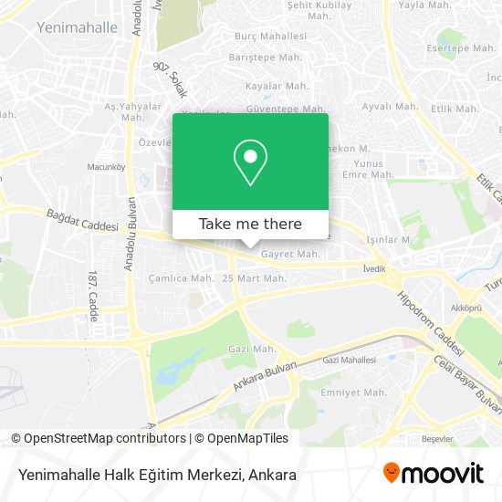 Yenimahalle Halk Eğitim Merkezi map