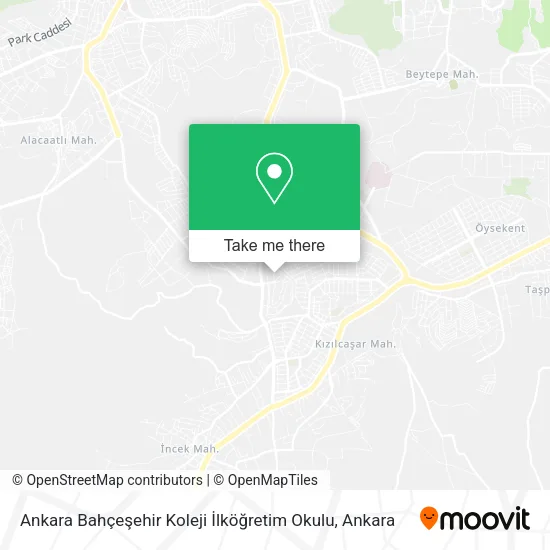 Ankara Bahçeşehir Koleji İlköğretim Okulu map
