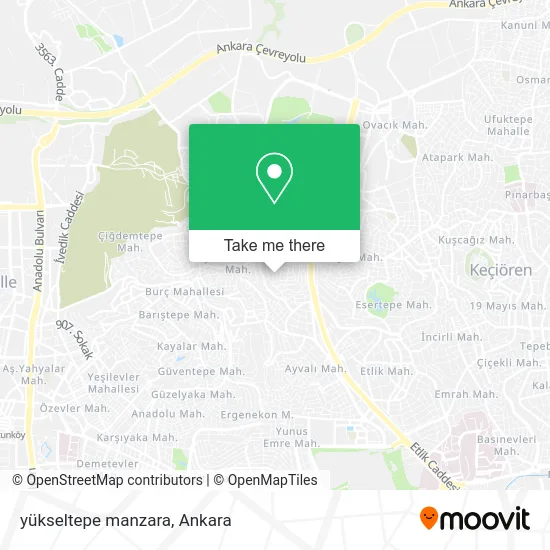 yükseltepe manzara map