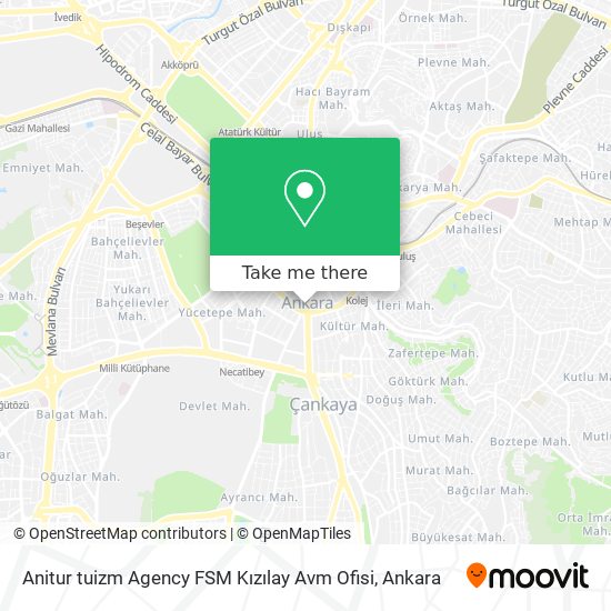 Anitur tuizm Agency  FSM Kızılay Avm Ofisi map