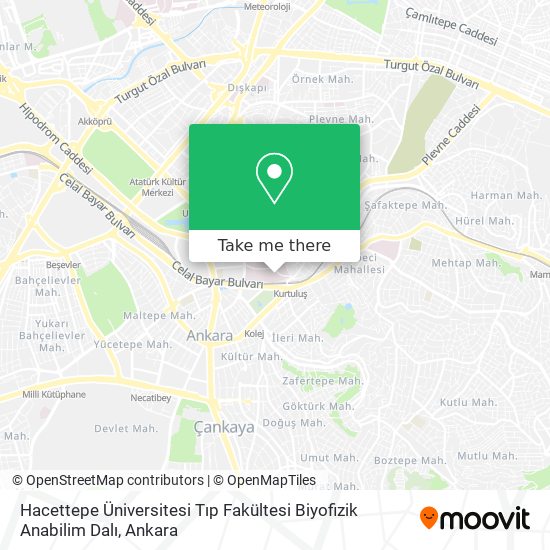 Hacettepe Üniversitesi Tıp Fakültesi Biyofizik Anabilim Dalı map