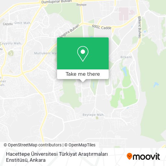 Hacettepe Üniversitesi Türkiyat Araştırmaları Enstitüsü map