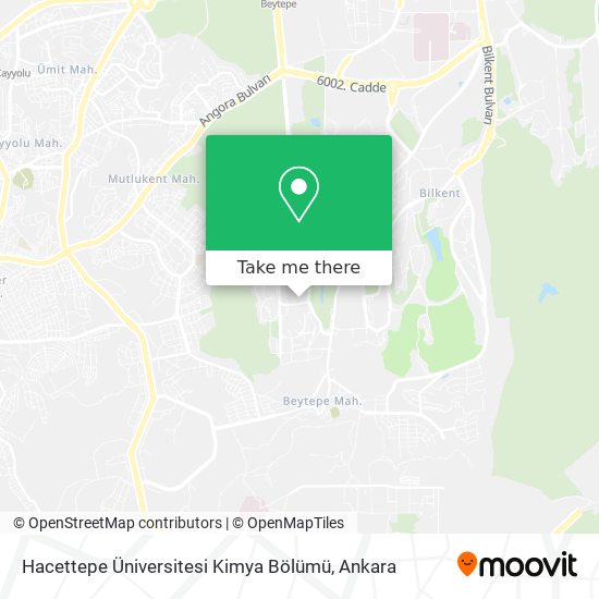Hacettepe Üniversitesi Kimya Bölümü map