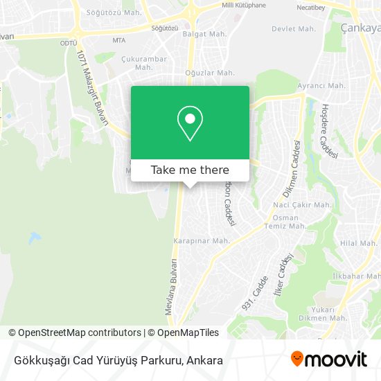 Gökkuşağı Cad Yürüyüş Parkuru map