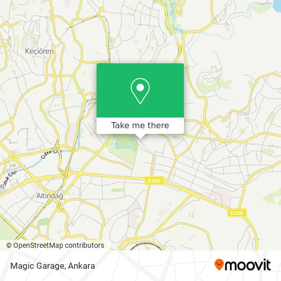 how to get to magic garage in altindag by bus light rail or subway