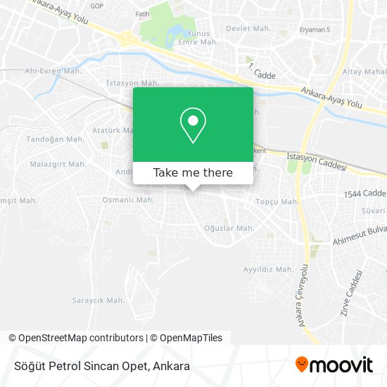 Söğüt Petrol Sincan Opet map