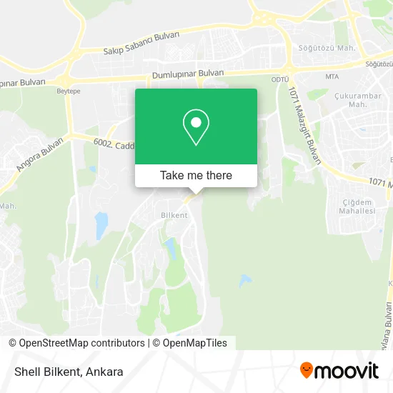 Shell Bilkent map