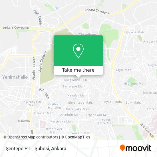 Şentepe PTT Şubesi map