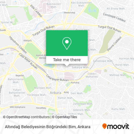 Altındağ Belediyesinin Böğründeki Bim map
