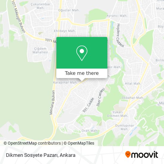 Dikmen Sosyete Pazarı map