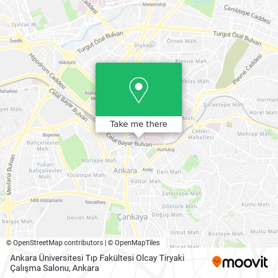Ankara Üniversitesi Tıp Fakültesi Olcay Tiryaki Çalışma Salonu map