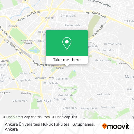 Ankara Üniversitesi Hukuk Fakültesi Kütüphanesi map