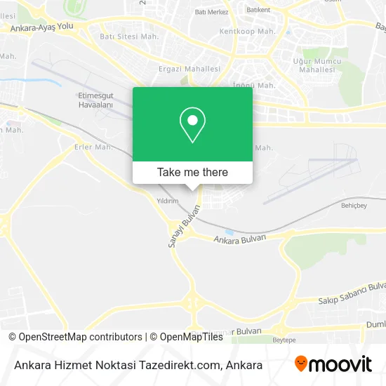 Ankara Hizmet Noktasi Tazedirekt.com map