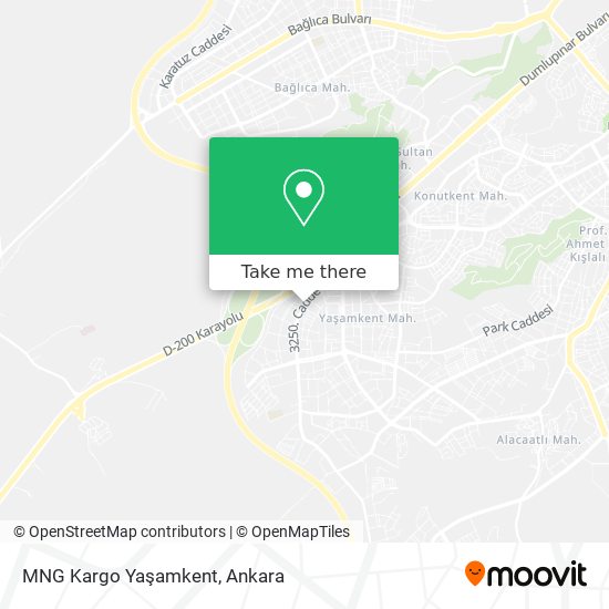 MNG Kargo Yaşamkent map