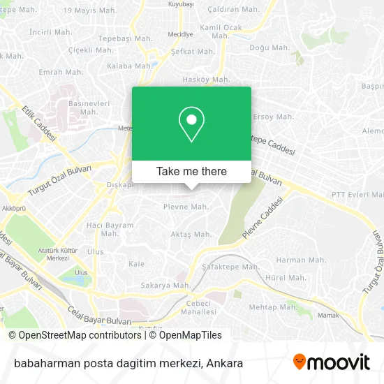 babaharman posta dagitim merkezi map