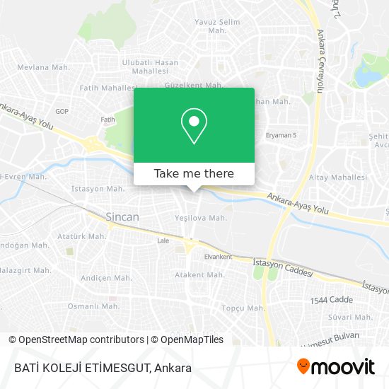 BATİ KOLEJİ ETİMESGUT map