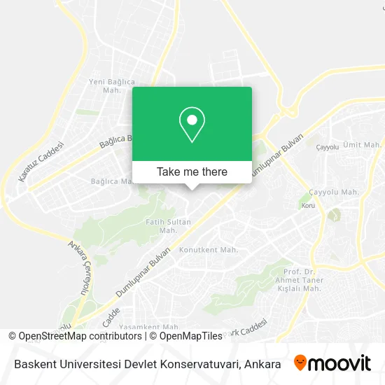 Baskent Universitesi Devlet Konservatuvari map