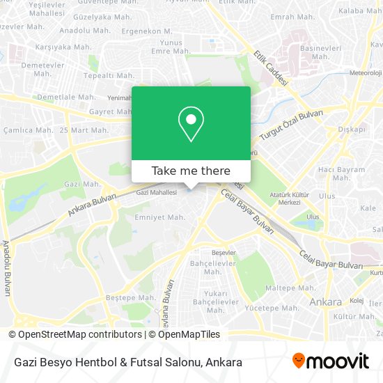 Gazi Besyo Hentbol & Futsal Salonu map