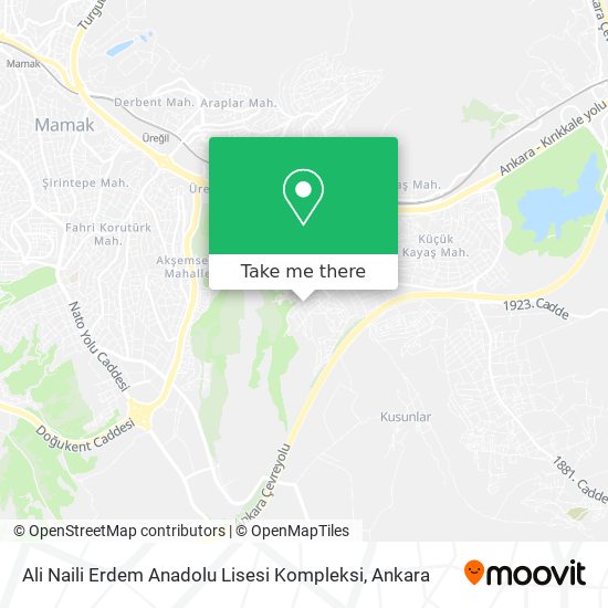 Ali Naili Erdem Anadolu Lisesi Kompleksi map